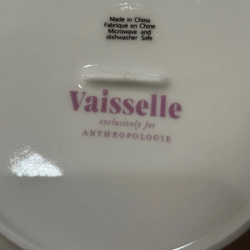 Set/4 🎀Vaisselle red stripe canapé‎ plates